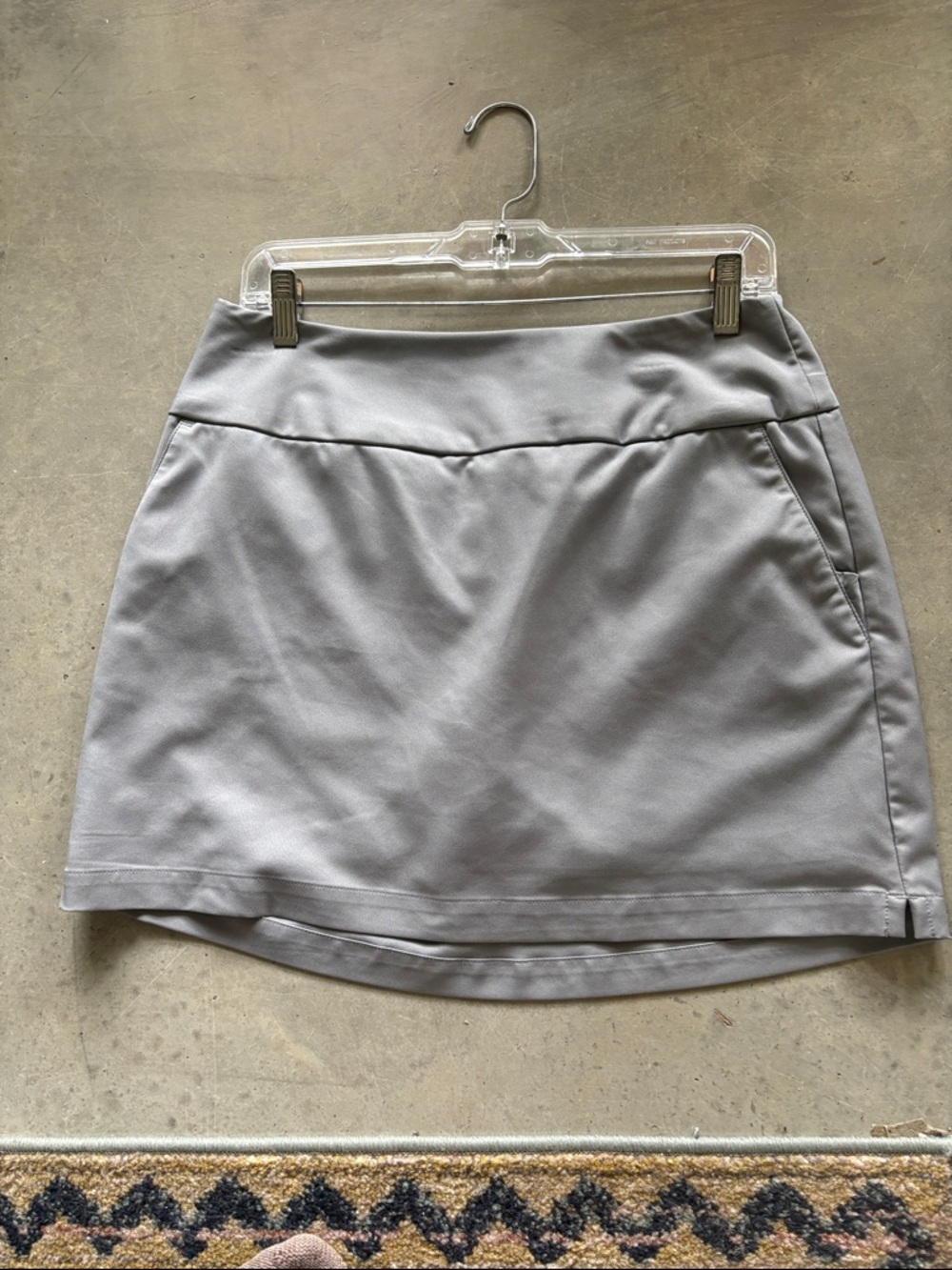 Light Gray Athletic Skort with Side Pockets ADIDAS